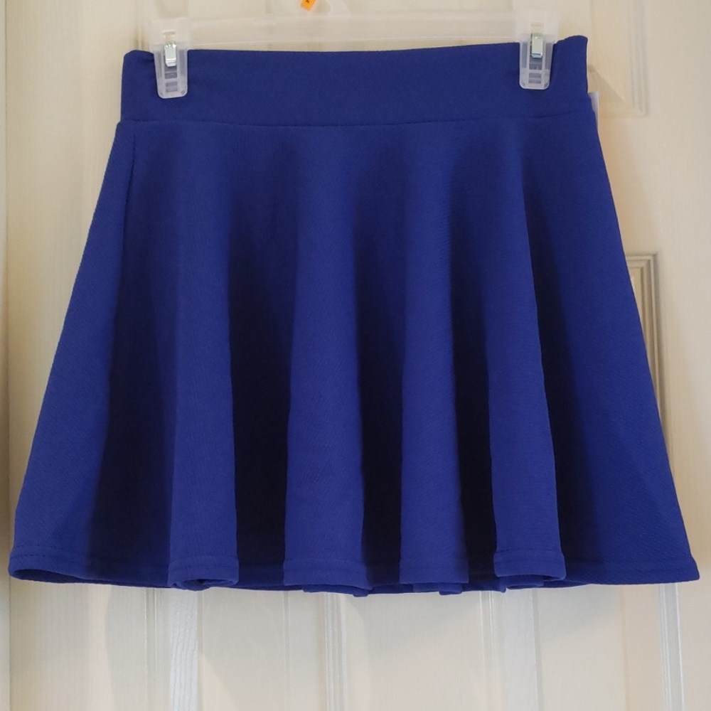 Royal blue mini skirt in Medium size